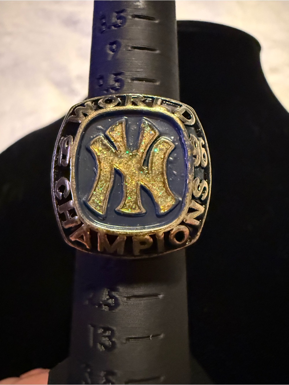 New York Champions Gold Tone and Blue Team Ring Walgreens - Picture 2 of 8